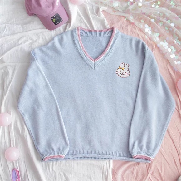 Kawaii Blue Bunny Sweater (NOT FOR SALE, SEARCH) - Picture 2 of 2